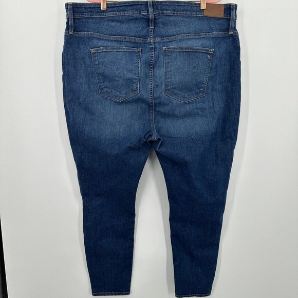 Madewell Women's Curvy High Rise Skinny Blue Denim Jeans‎ Pants Size 37 - Picture 6 of 10